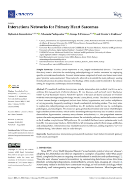 Interactions Networks for Primary Heart Sarcomas