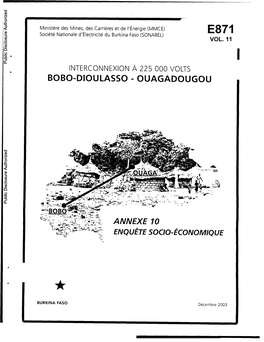 BOBO-DIOULASSO - OUAGADOUGOU Public Disclosure Authorized