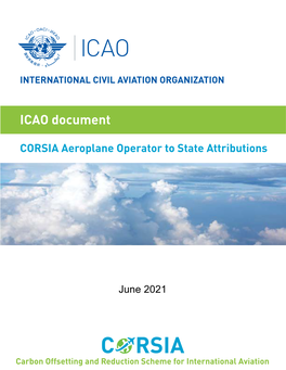CORSIA Aeroplane Operator to State Attributions