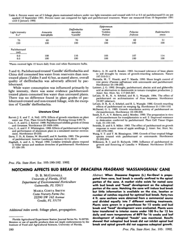 Notching Affects Bud Break of Dracaena Fragrans