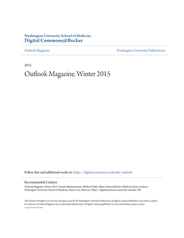 Outlook Magazine, Winter 2015