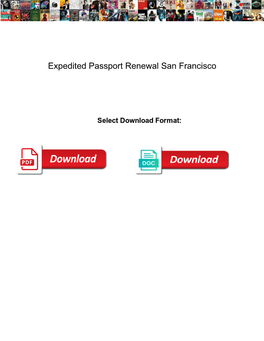 Expedited Passport Renewal San Francisco