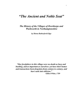 “The Ancient and Noble Seat”