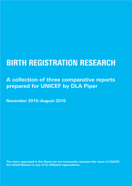 UNICEF – Birth Registration Report