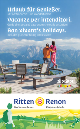 Urlaub Für Genießer. Vacanze Per Intenditori. Bon Vivant's