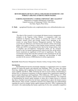 36 Benchmarking Human Capital Strategies of Domestic and Foreign