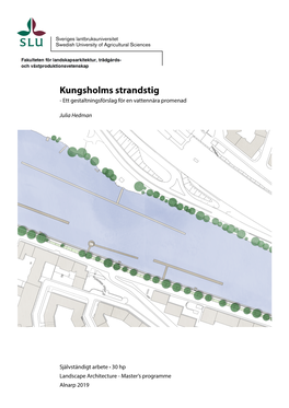 Kungsholms Strandstig - Ett Gestaltningsförslag För En Vattennära Promenad