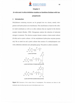 Chapter 3 in Vitro and in Silico Inhibition Studies on Xanthine Oxidase with Tea Polyphenols 1 Introduction