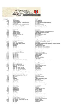 Cronologia Autore Titolo