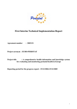 EURO-PERISTAT II First Interim Report