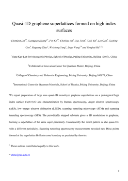 Periodically Modulated Graphene Prepared on High Index Surface Cu(410)-O