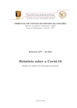 Relatório Sobre a Covid-19