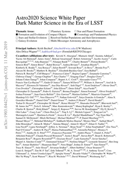 Astro2020 Science White Paper Dark Matter Science in the Era of LSST