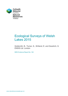 Ecological Surveys of Welsh Lakes 2015