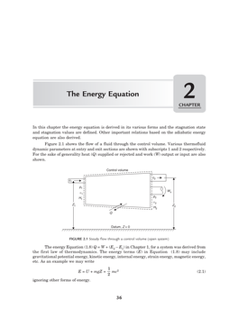 The Energy Equation 2 CHAPTER