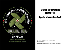 SPORTS INFORMATION COMMITTEE Sports Information Book