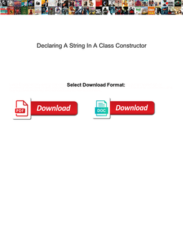 Declaring a String in a Class Constructor
