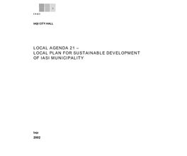 Local Agenda 21 – Local Plan for Sustainable Development of Iasi Municipality
