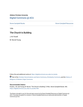 The Church Is Building