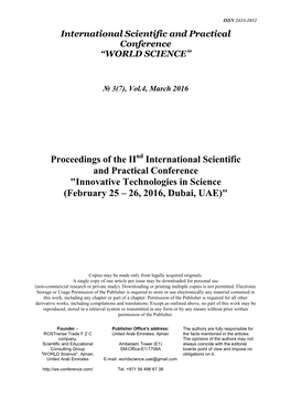 Proceedings of the II International Scientific and Practical Conference