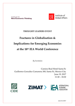 Fractures in Globalisation and Implications for Emerging Economies