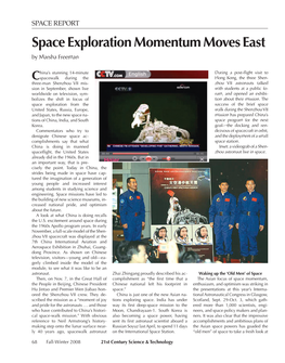 Space Exploration Momentum Moves East by Marsha Freeman