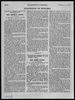 EXTENSIONS of REMARKS October 10, 1972 EXTENSIONS of REMARKS FRANCES G