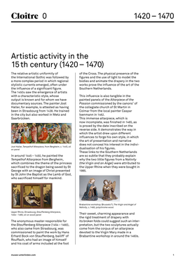 Artistic Activity in the 15Th Century