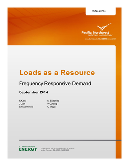 Frequency Responsive Demand