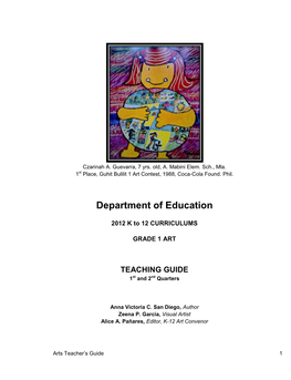 Art Gr.1 Teacher's Guide