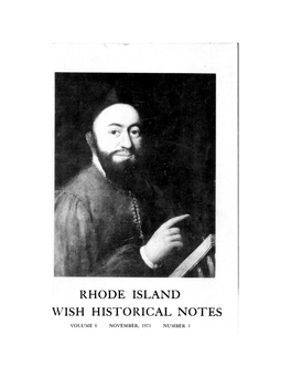 Rhode Island Wish Historical Notes