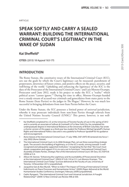 Building the International Criminal Court's Legitimacy in the Wake Of