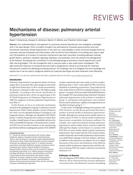 Mechanisms of Disease: Pulmonary Arterial Hypertension Ralph T