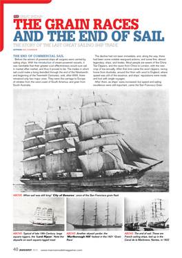 The Grain Races and the End of Sail the Story of the Last Great Sailing Ship Trade Author: Hal Harrison