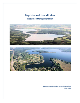 Baptiste and Island Lakes Watershed Management Plan