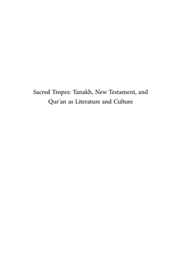 Tanakh, New Testament, and Qurʾan As Literature and Culture Biblical Interpretation Series