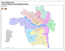 City of Richmond Council Districts and Neighborhoods 4 8 6 1 9 5 3