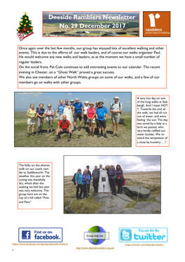 Deeside Ramblers Newsletter No. 29 December 2017