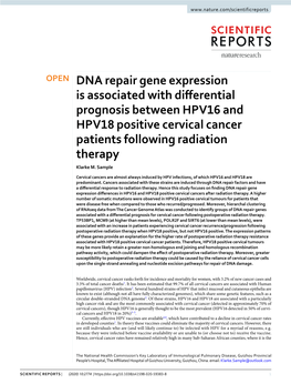 DNA Repair Gene Expression Is Associated with Differential