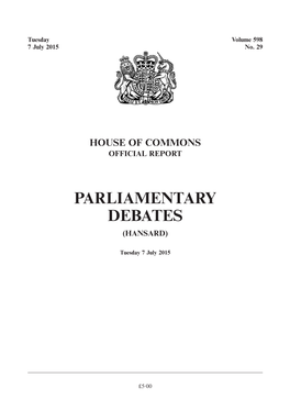 Parliamentary Debates (Hansard)