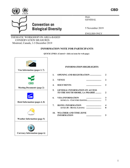 Information Note for Participants