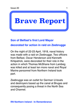 Brave Report Issue 20 Zeebrugge