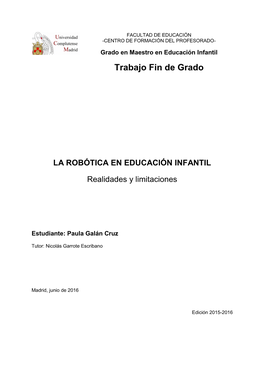 Trabajo Fin De Grado