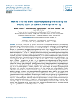 Article Is Part of the Special Issue Chile Subduction Zone, J