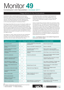 Monitor 49 Constitution Unit Newsletter | October 2011