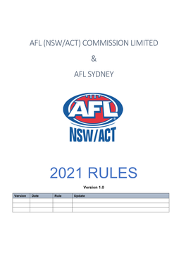 2021 RULES Version 1.0