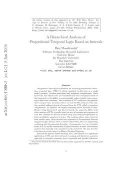 Arxiv:Cs/0601008V2 [Cs.LO] 5 Jan 2006 GR/K25922