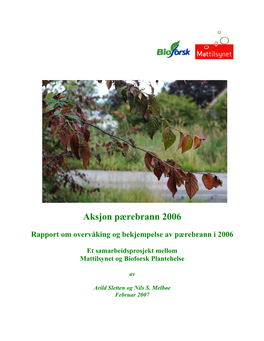 Pærebrannrapport 2006