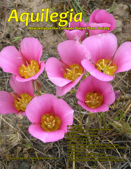 Newsletter of the Colorado Native Plant Society