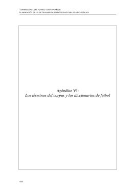 Terminología Del Fútbol Y Diccionarios: Elaboración